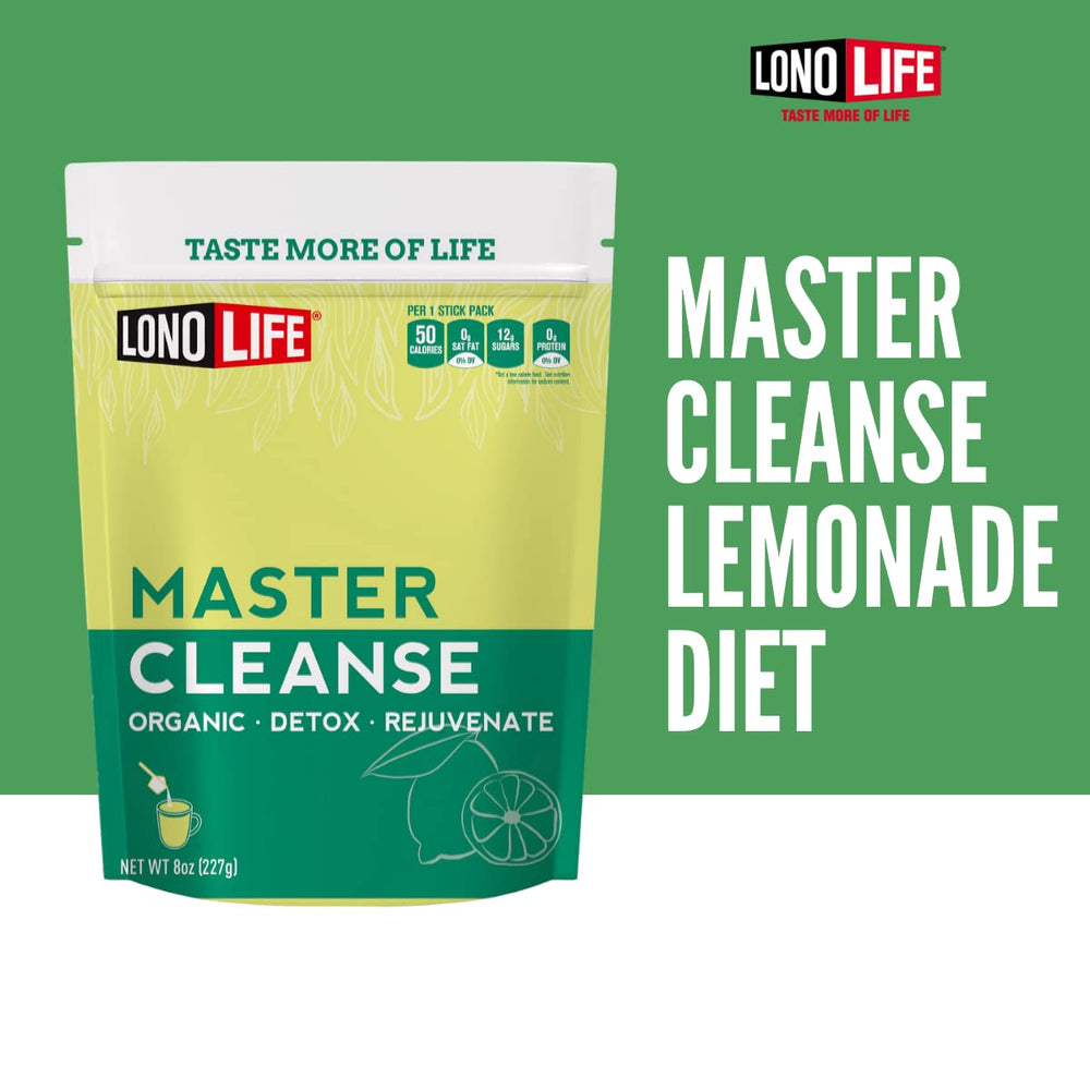 LonoLife Cleanse Co powder bag ready to pour into water