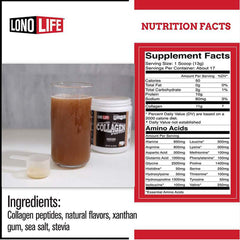 Nutrition label for LonoLife Collagen Peptides
