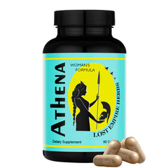 Athena Women's Formula hero shot with the Lost Empire Herbs packaging