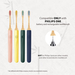 Eco-friendly bamboo toothbrush heads with plastic-free connections