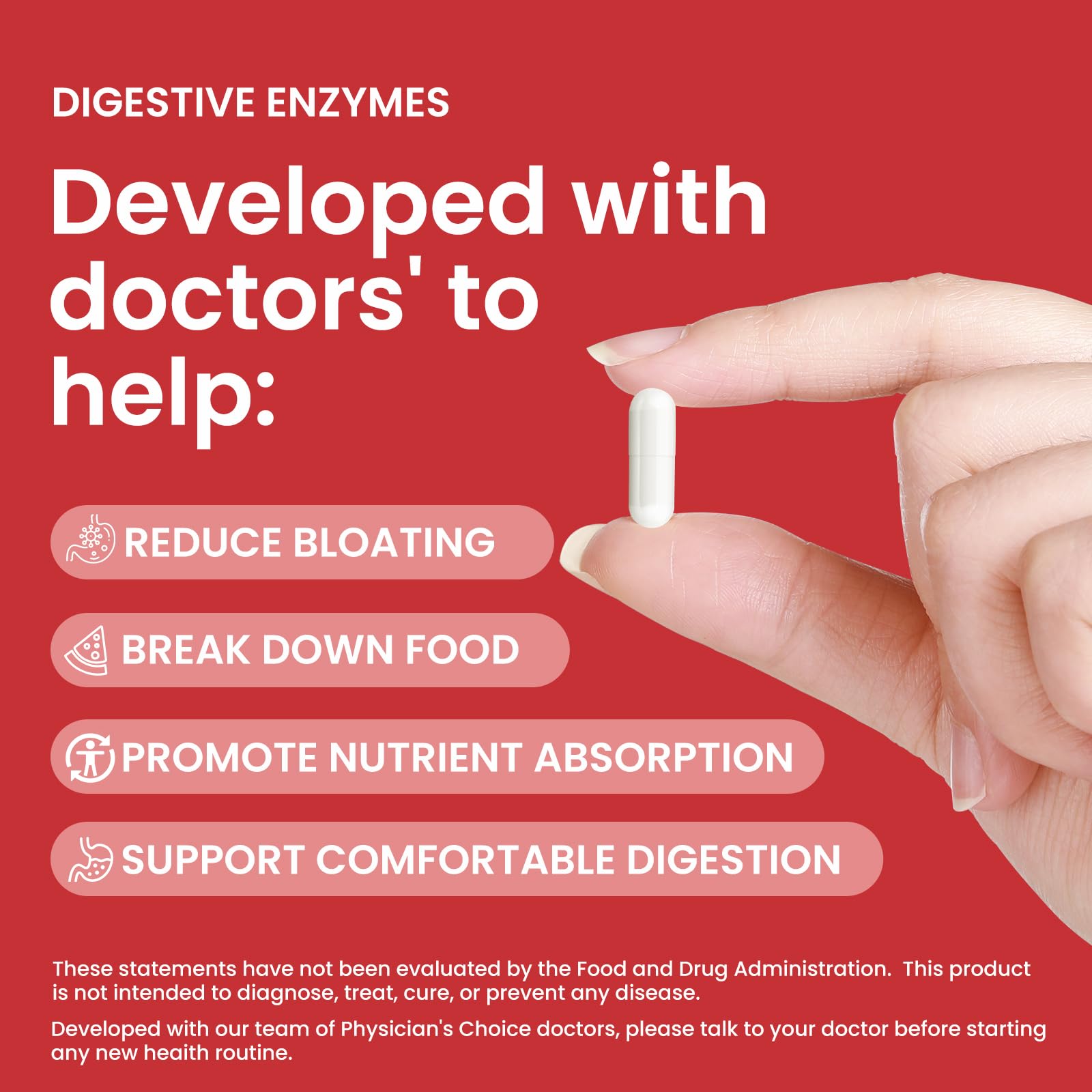 Probiotic and digestive enzyme blend for gut health