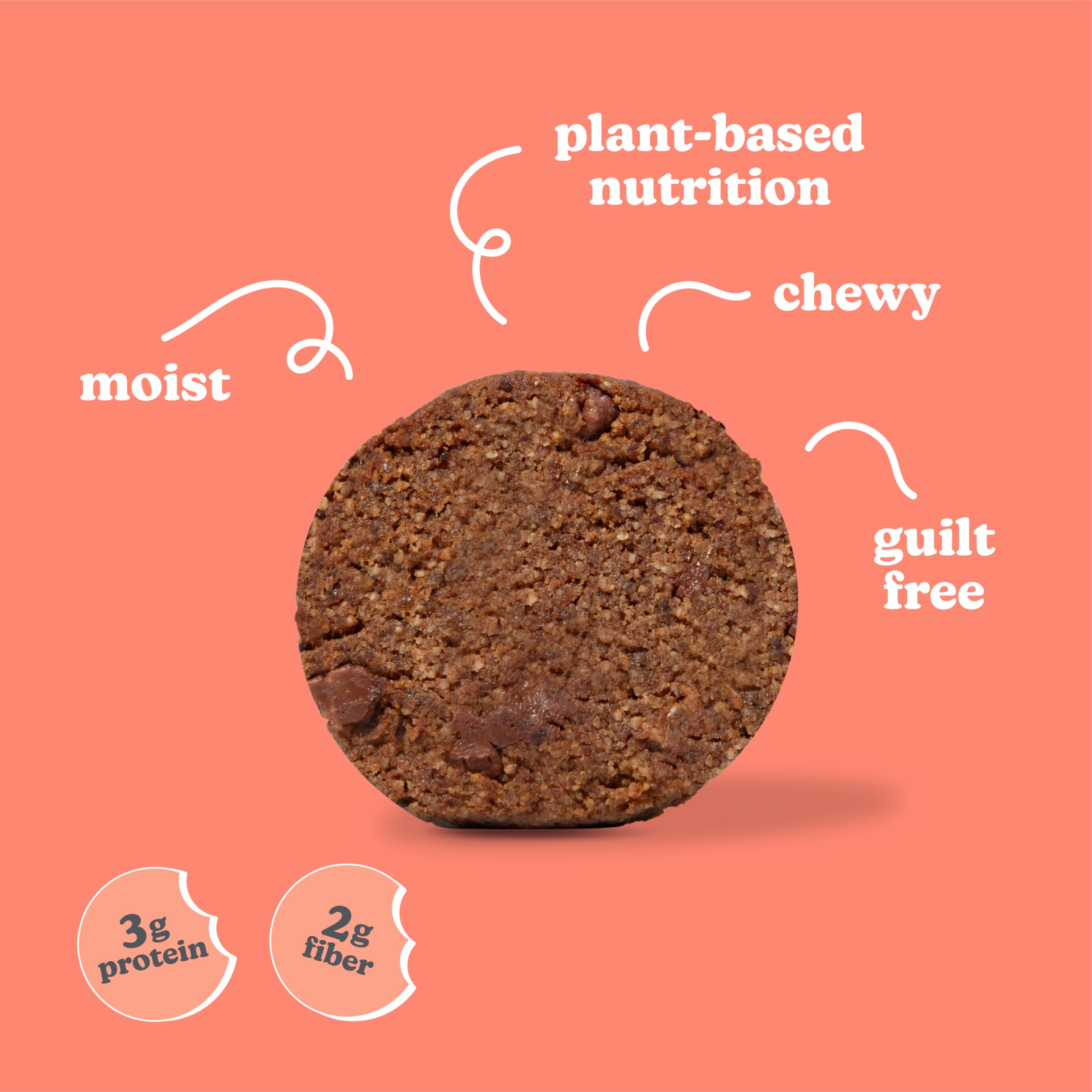 Love + Chew mini cookie packaging overview displaying gluten-free vegan snack.