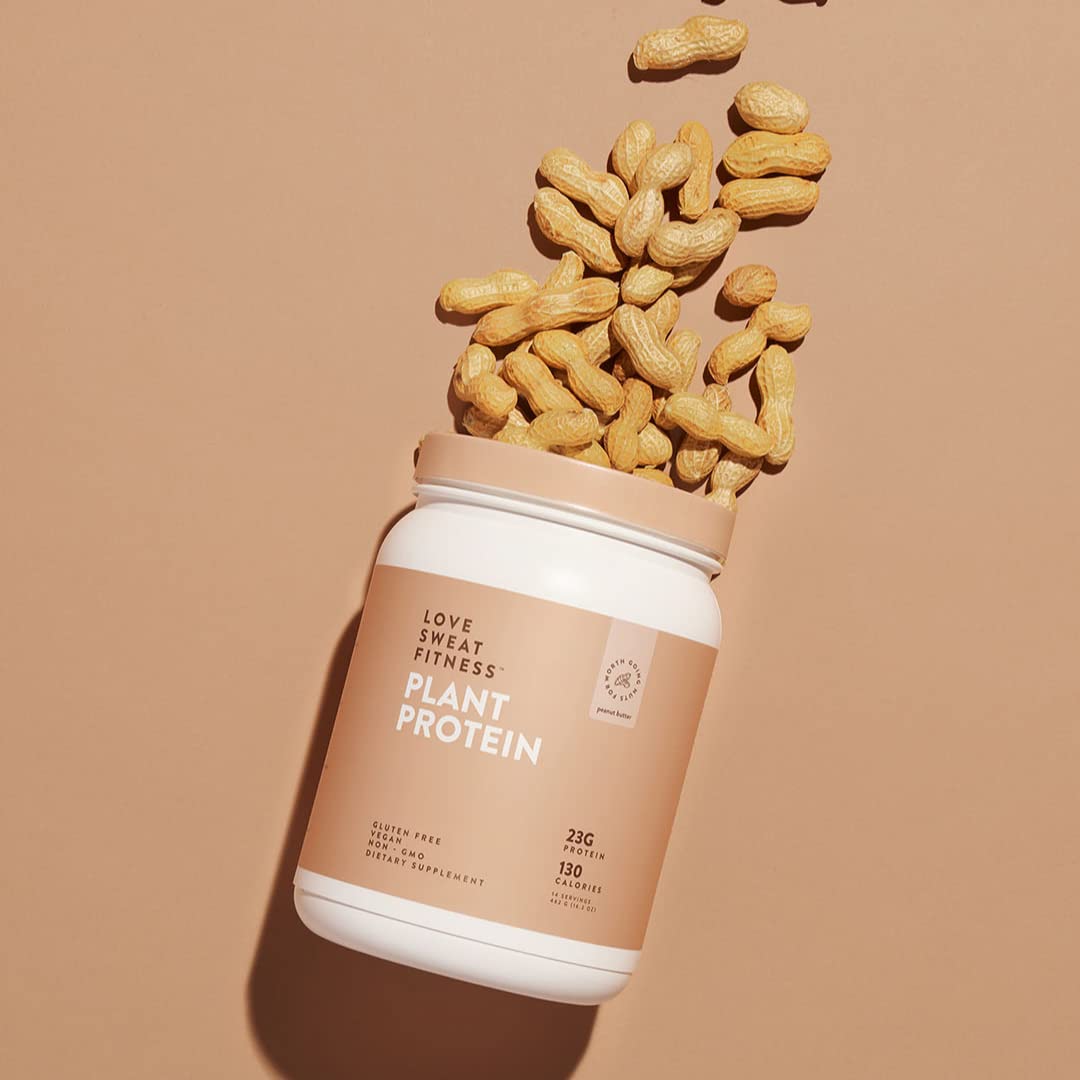 Love Sweat Fitness morning shake with protein powder in a glass