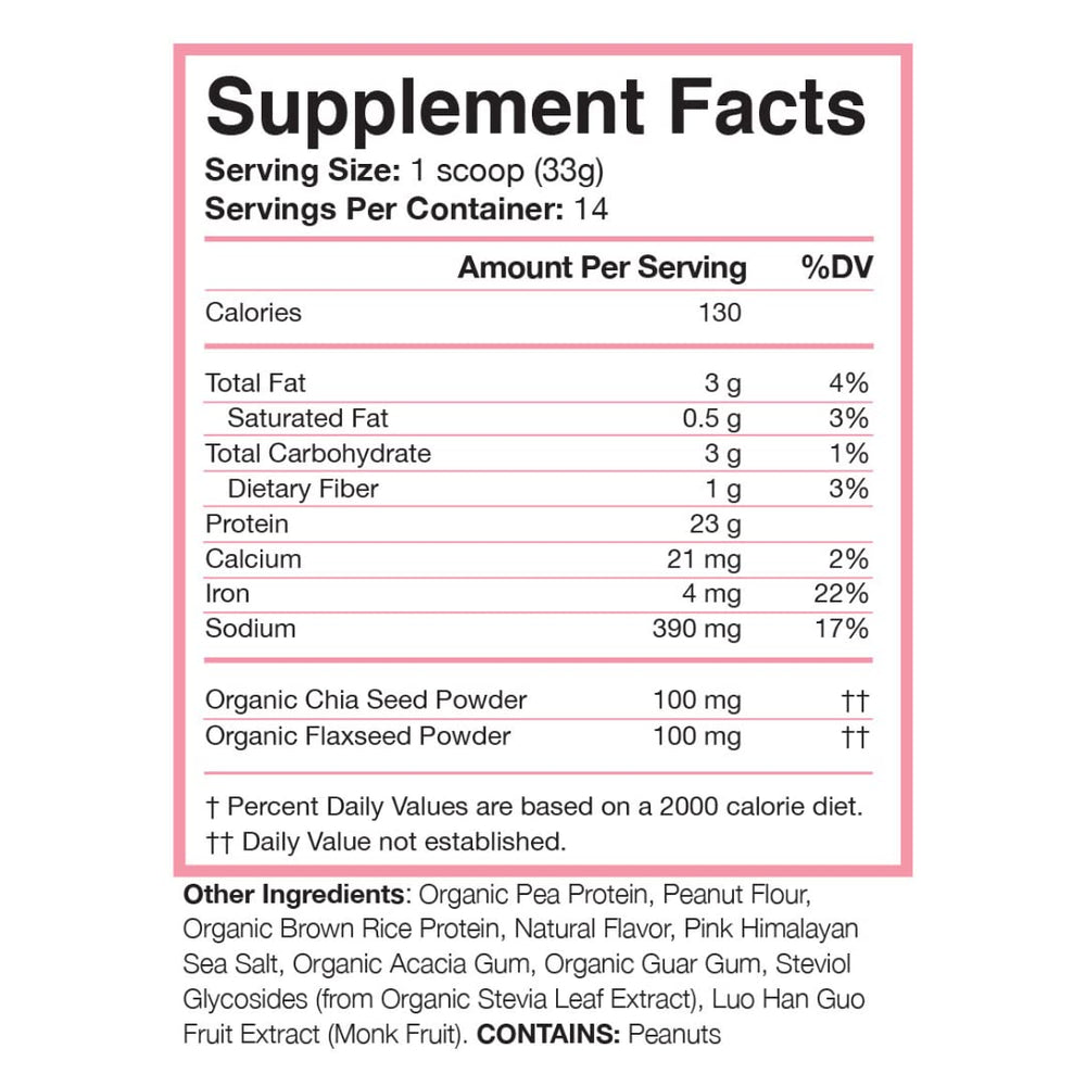 Love Sweat Fitness peanut butter protein scoop ready to mix into shakes