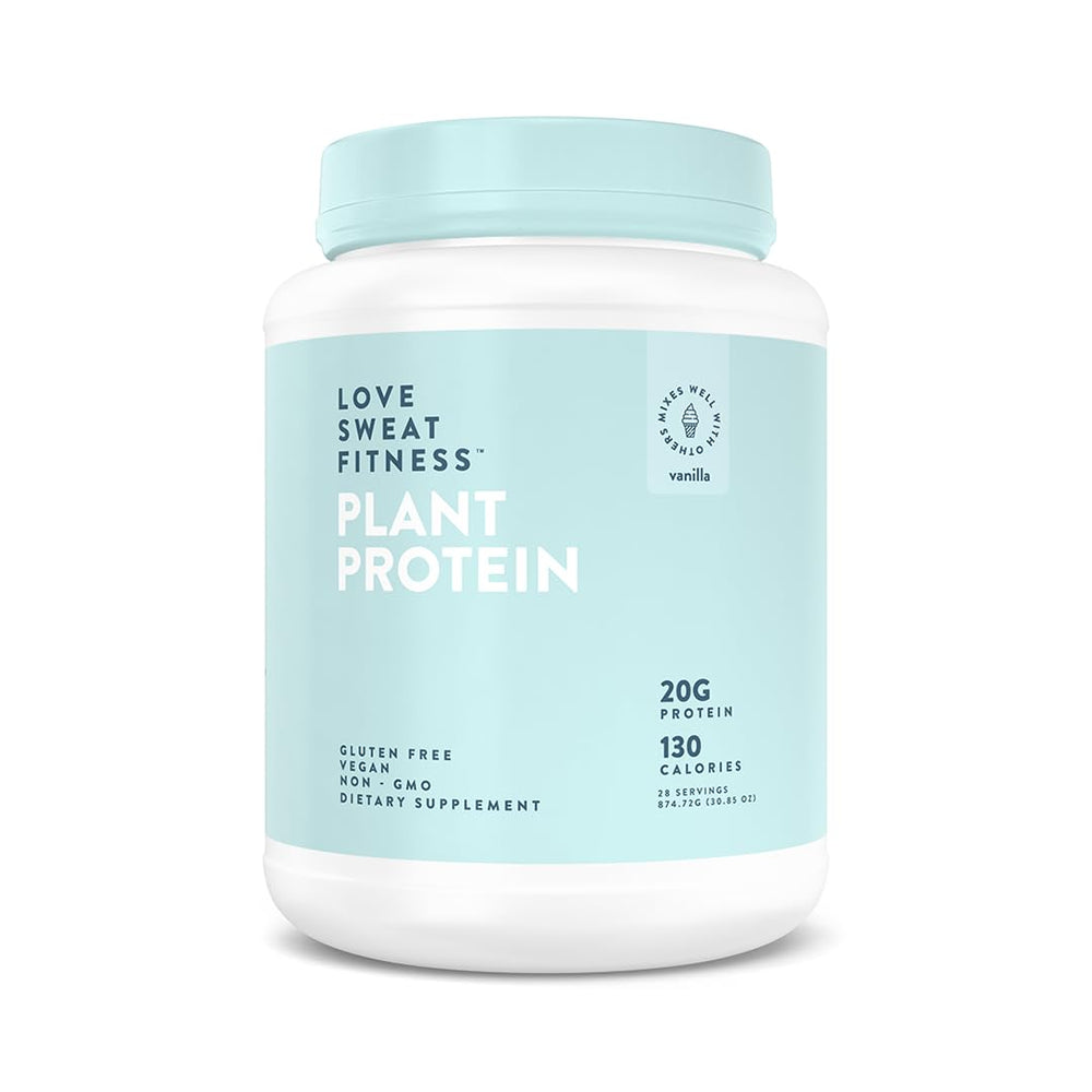 Love Sweat Fitness Organic Vegan Protein Powder Vanilla bottle front view