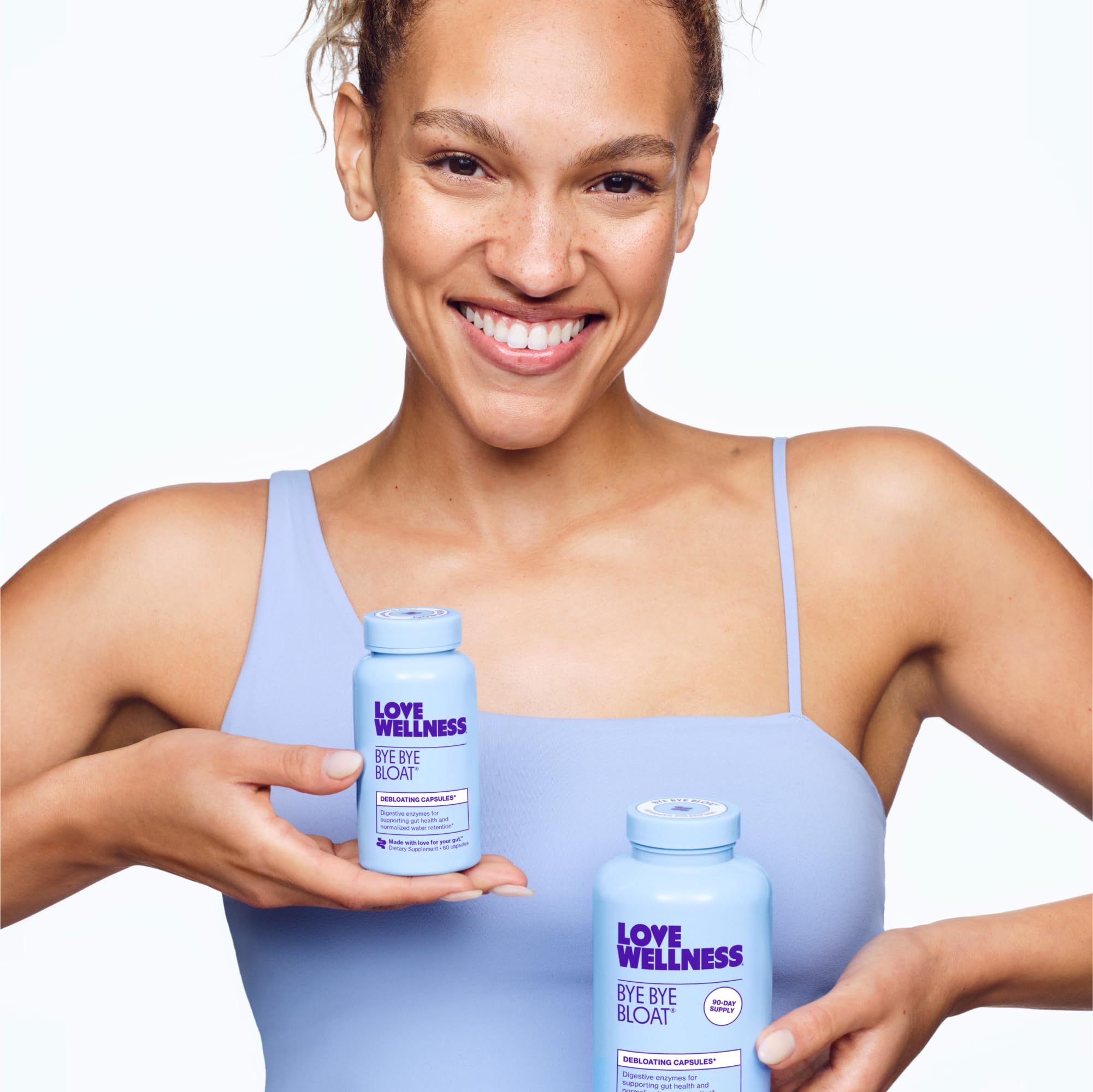 Serving size information for Bye Bye Bloat (2 capsules per serving)