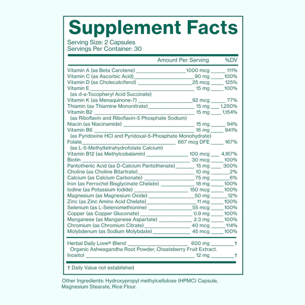 Benefits include healthy skin, nails and hair, energy and PMS support