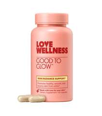Love Wellness Good to Glow bottle front view