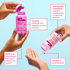Healthy V Vitamin bottle and capsules