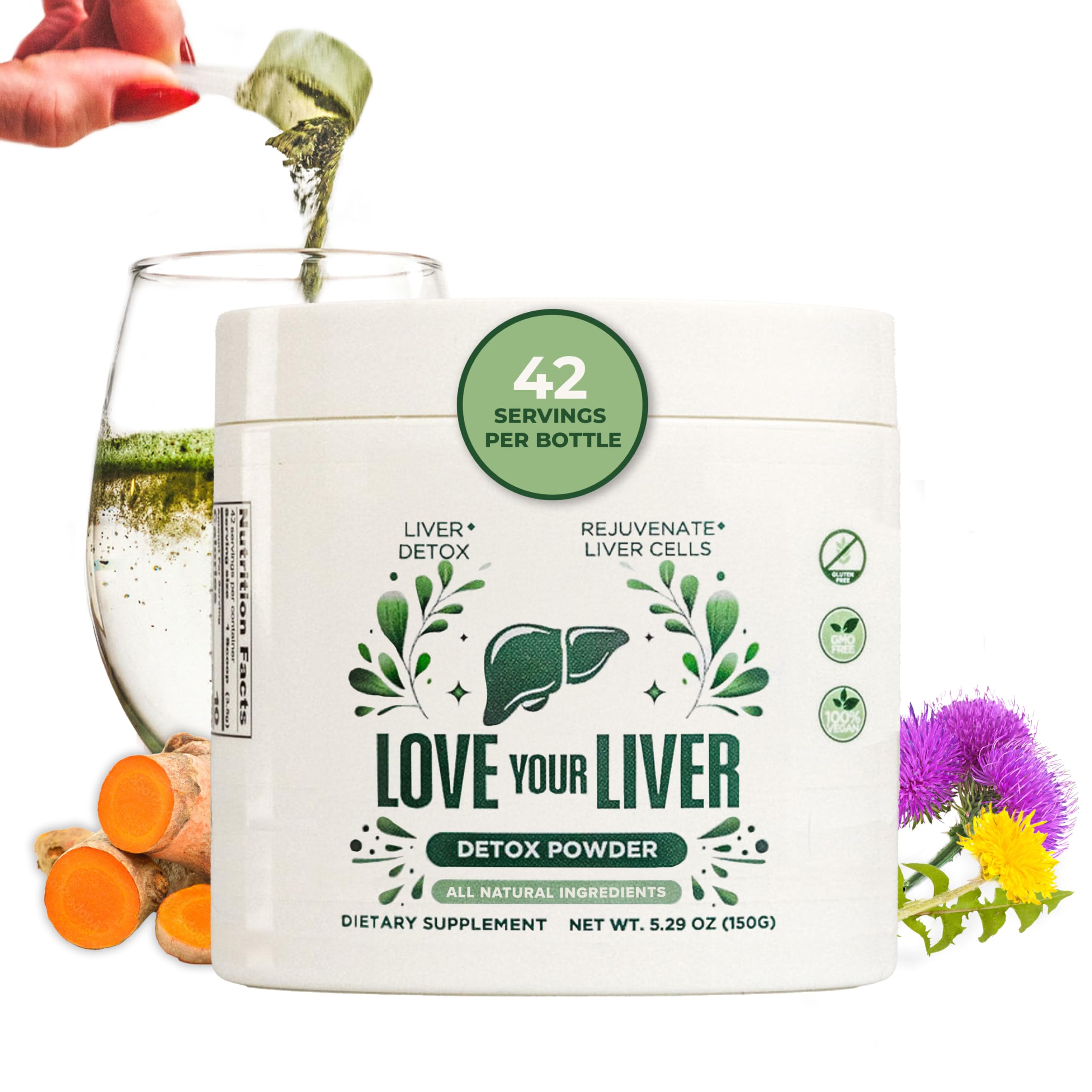 Love Your Liver Detox powder bottle front view