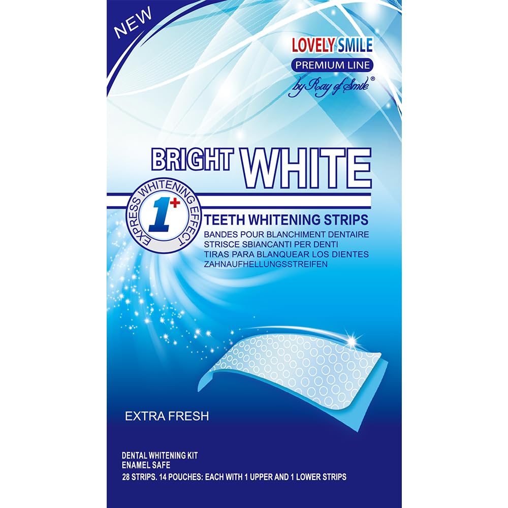 Lovely Smile Premium Line Teeth Whitening Strips with mint packaging