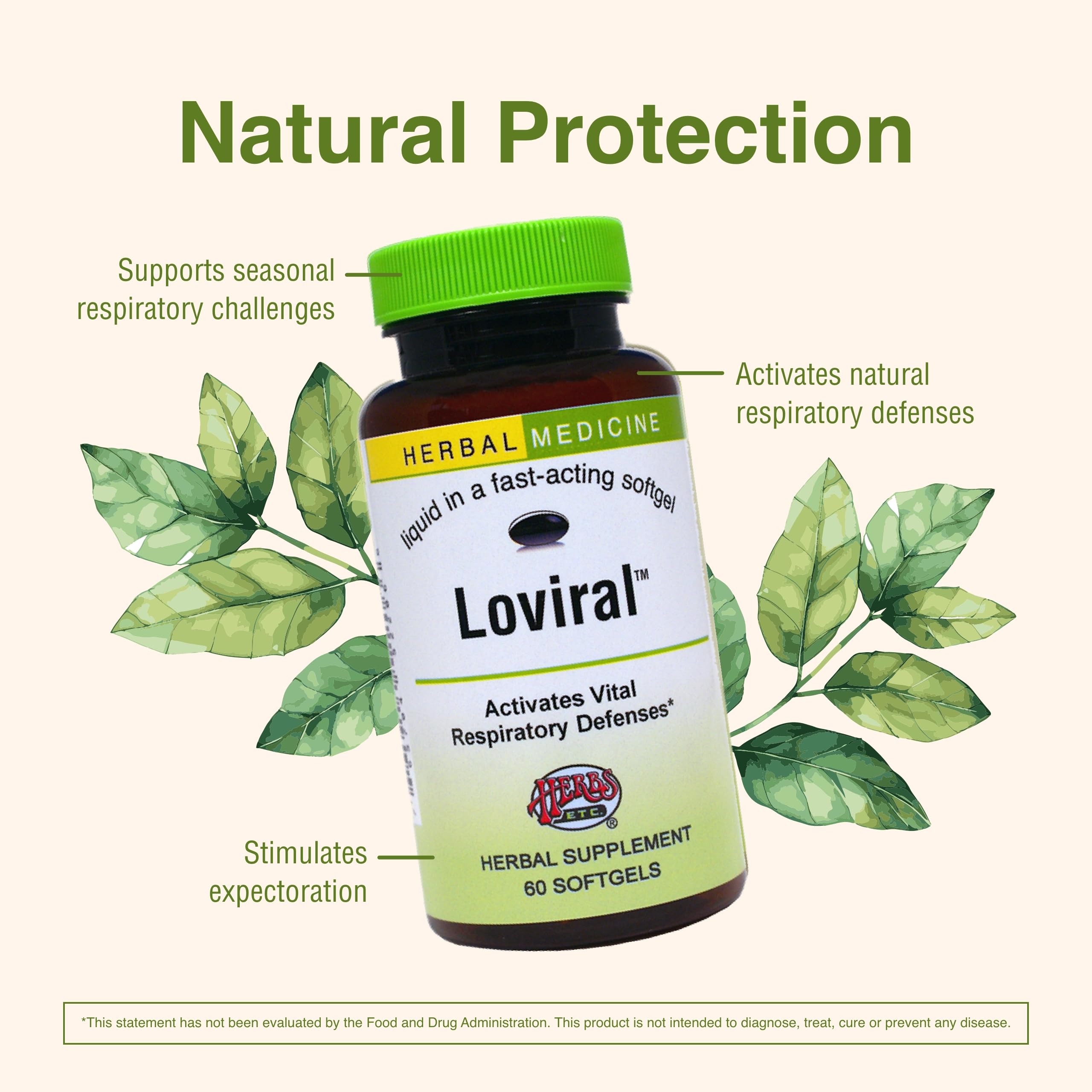 Organic licorice root and yarrow in Loviral