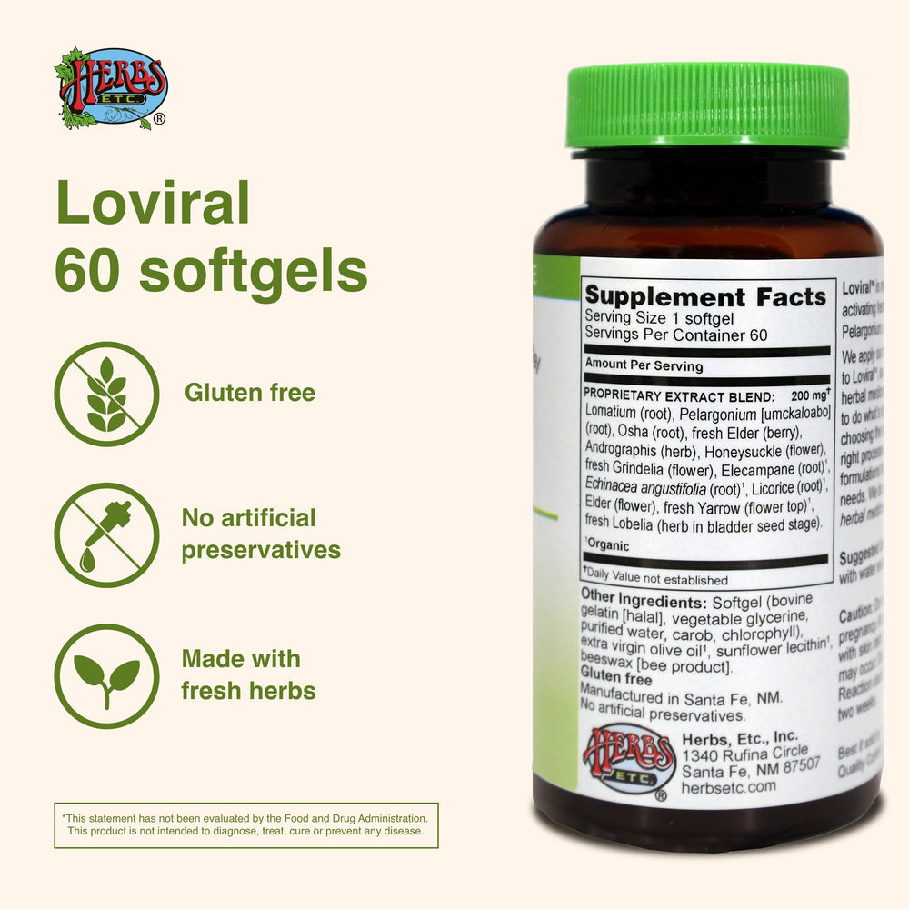 Key Loviral herbs: lomatium, osha, and pelargonium