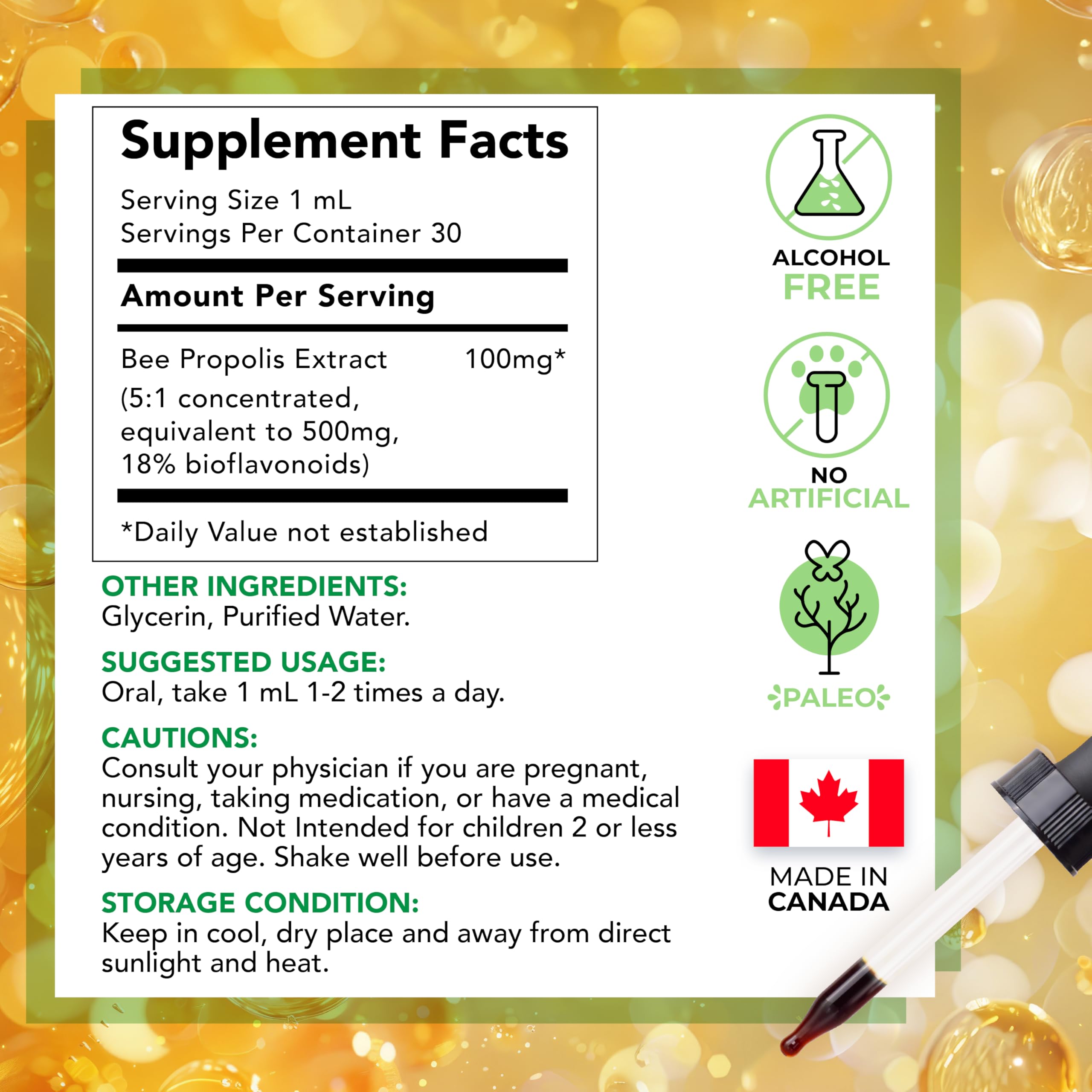 Packaging and SKU information for Lovita Bee Propolis bundle