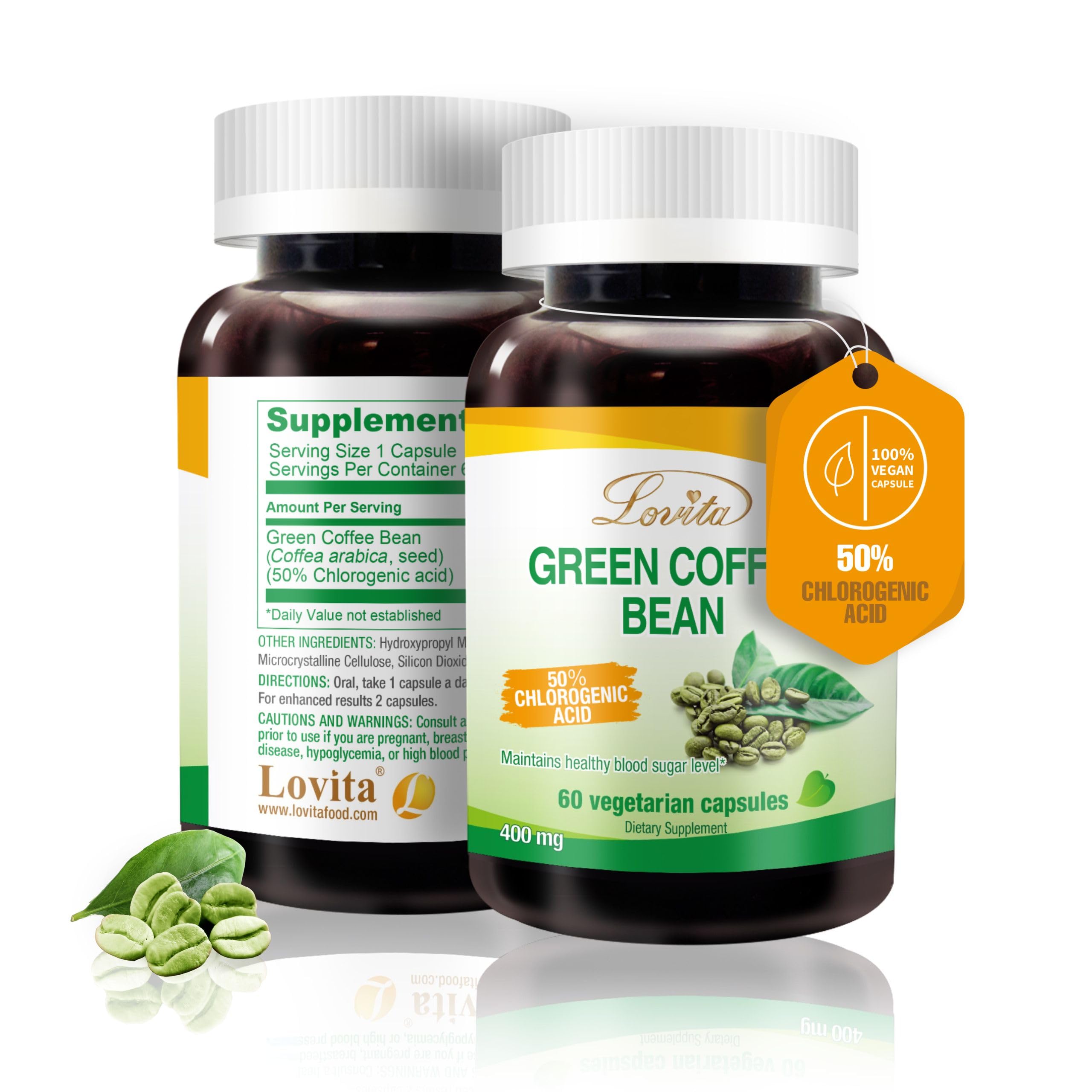 Lovita Green Coffee Bean Extract bottle with label