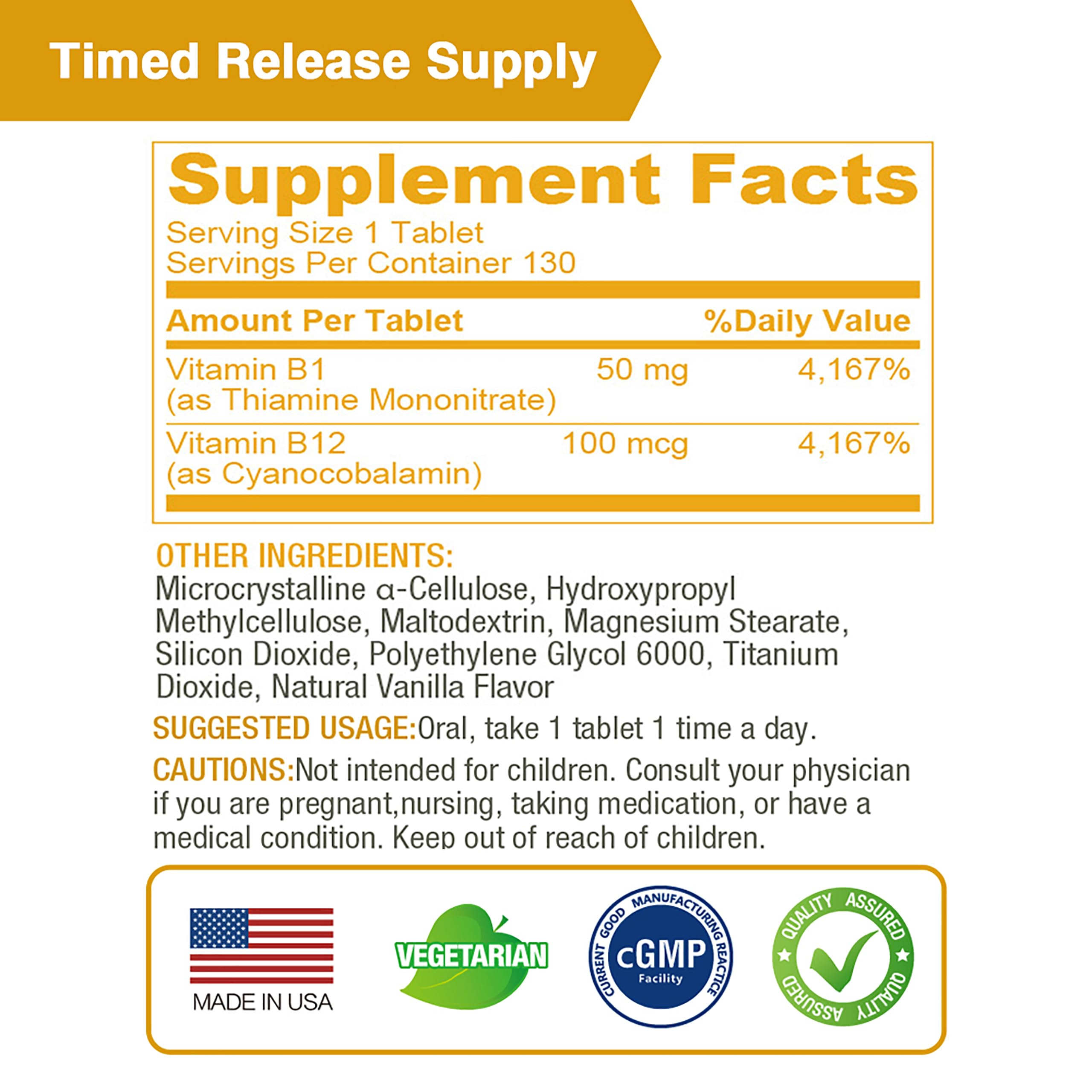 Made in USA, cGMP facility badge for LOVITA supplements
