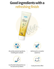 Four 50g toothpaste tubes labeled Propolis Extract