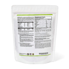 Scoop of whey protein isolate powder with cocoa flavor