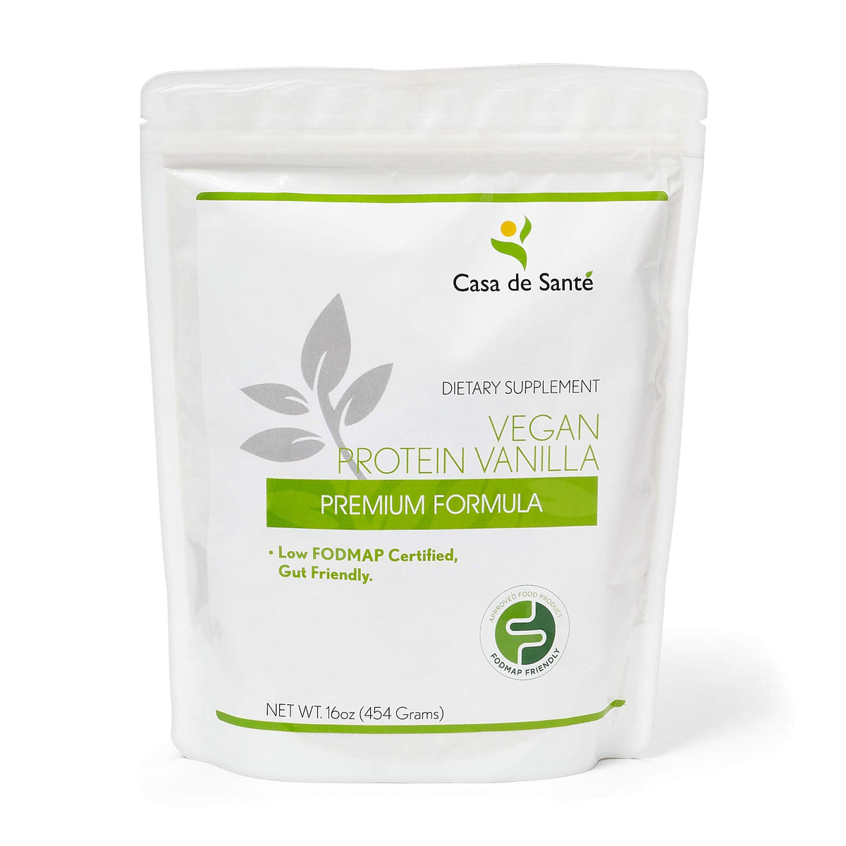 Canister of Low FODMAP Elemental Vegan Protein Powder Vanilla flavor