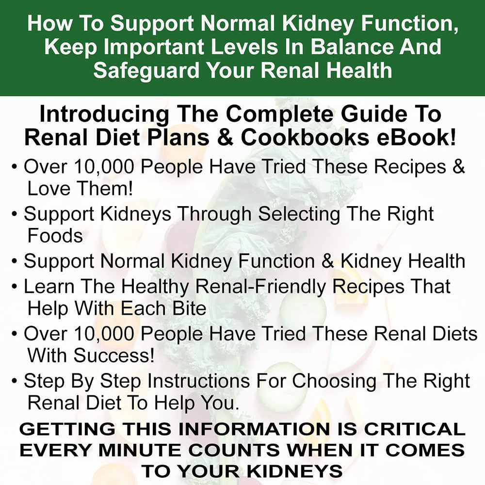 Low protein diet chart for kidney health