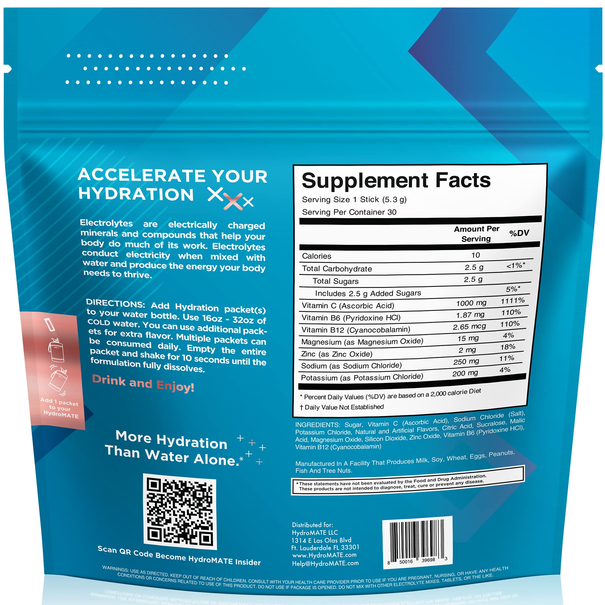 Low sugar electrolyte powder with no artificial colors