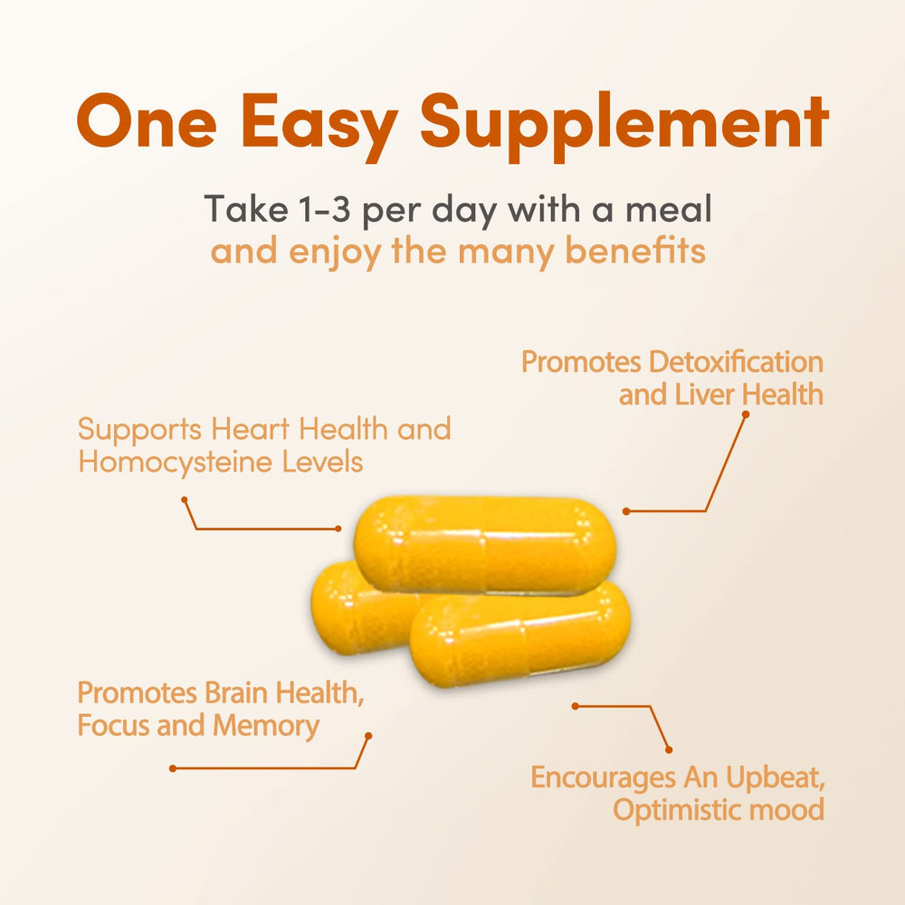 Close-up of Methyl Factors+ ingredients: B vitamins, folate and riboflavin