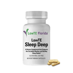 Main product image: LowTE Sleep Deep 60 capsules bottle on white background