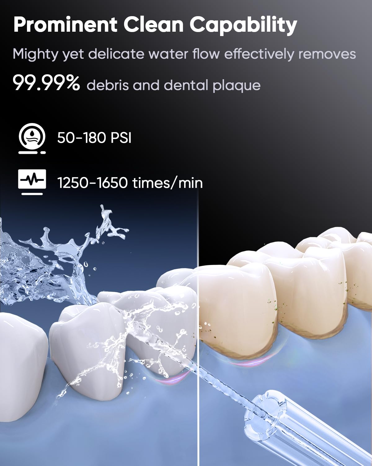 LP233 Pro UVC Water Flosser with 800ML reservoir detail