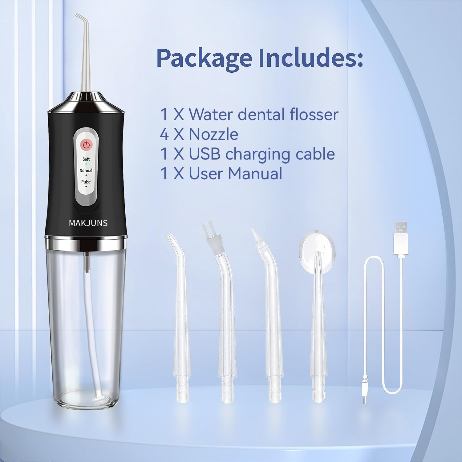 LSLCQW Water Dental Flosser Black - back view