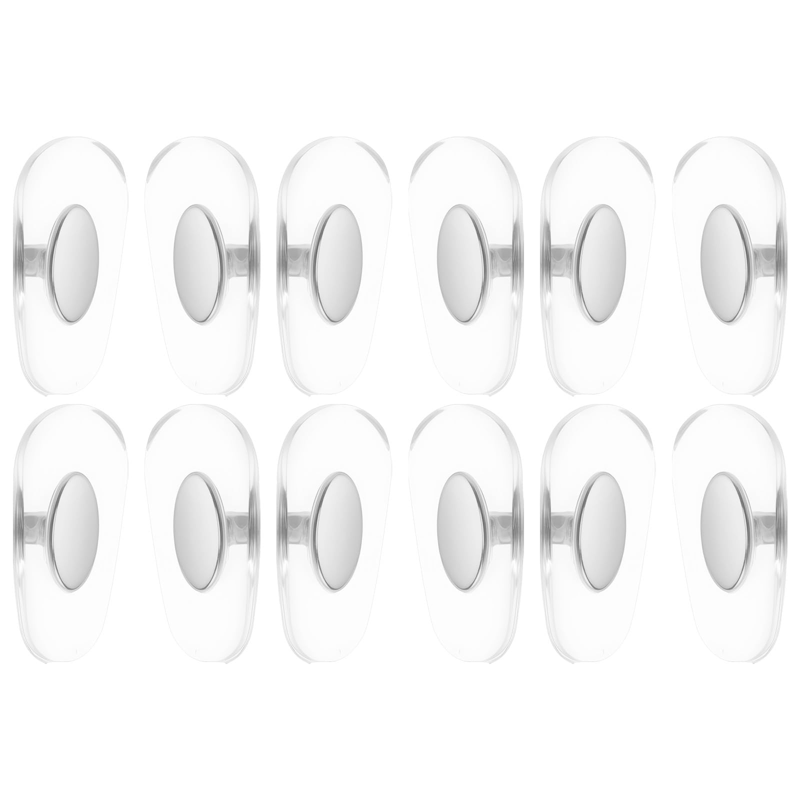 LT Easiyl 6 Pairs Plug-in Glasses nose pads with 14x7mm metal silicone nose pads, Ray-Ban Clear - front view