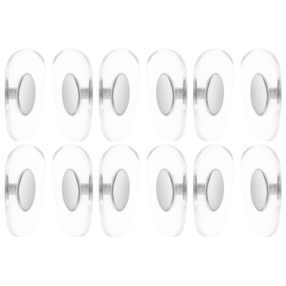 LT Easiyl 6 Pairs Plug-in Glasses nose pads with 14x7mm metal silicone nose pads, Ray-Ban Clear - front view