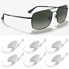 LT Easiyl plug-in glasses frame showing 14x7mm silicone nose pads, Ray-Ban Clear