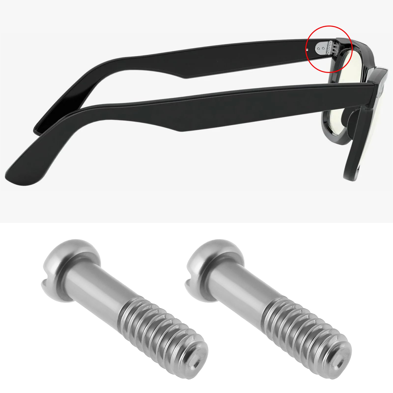 Replacement screws set for Ray-Ban Wayfarer RB2140 sunglasses 2x1.4x6mm
