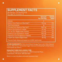 LTH Hydrate blood orange glass with 12 oz water highlights refreshing hydration