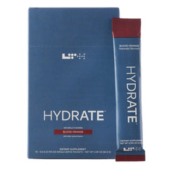 LTH Hydrate Blood Orange packet front for on-the-go electrolyte support