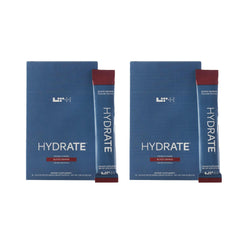 LTH Hydrate powder tub front showing premium electrolyte blend for active days