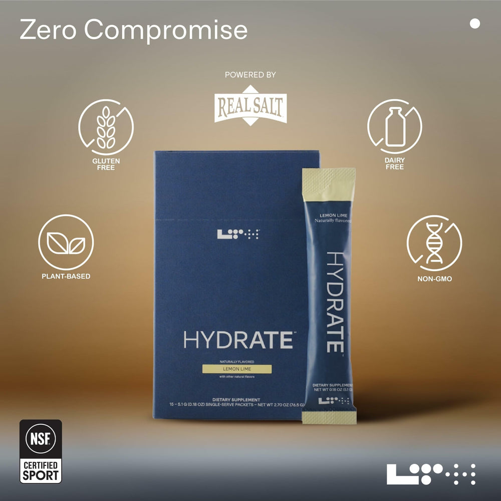 LTH Hydrate bottle highlighting Redmond Real Salt mineral content