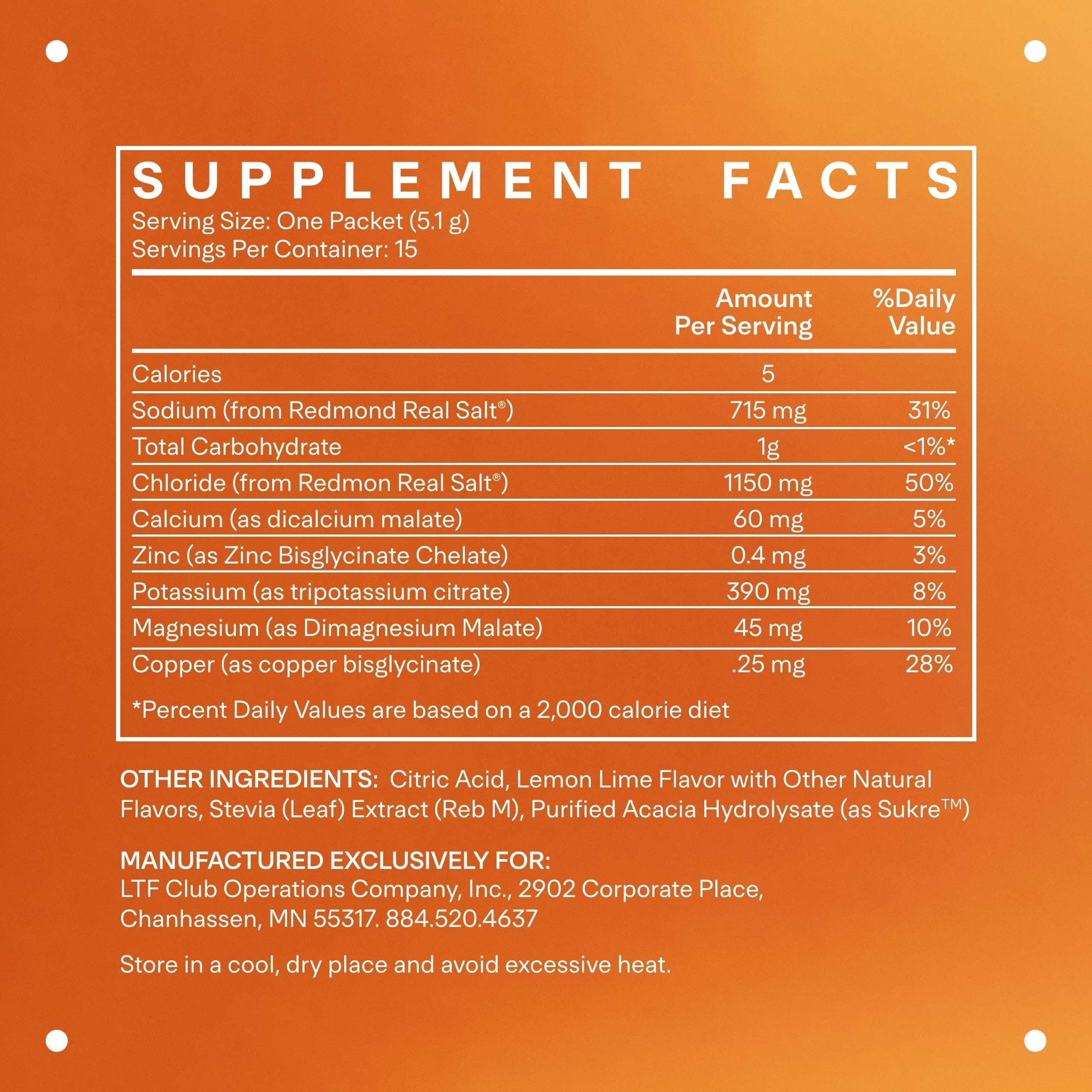 LTH Hydrate single-serve packet dissolving in water for on-the-go hydration