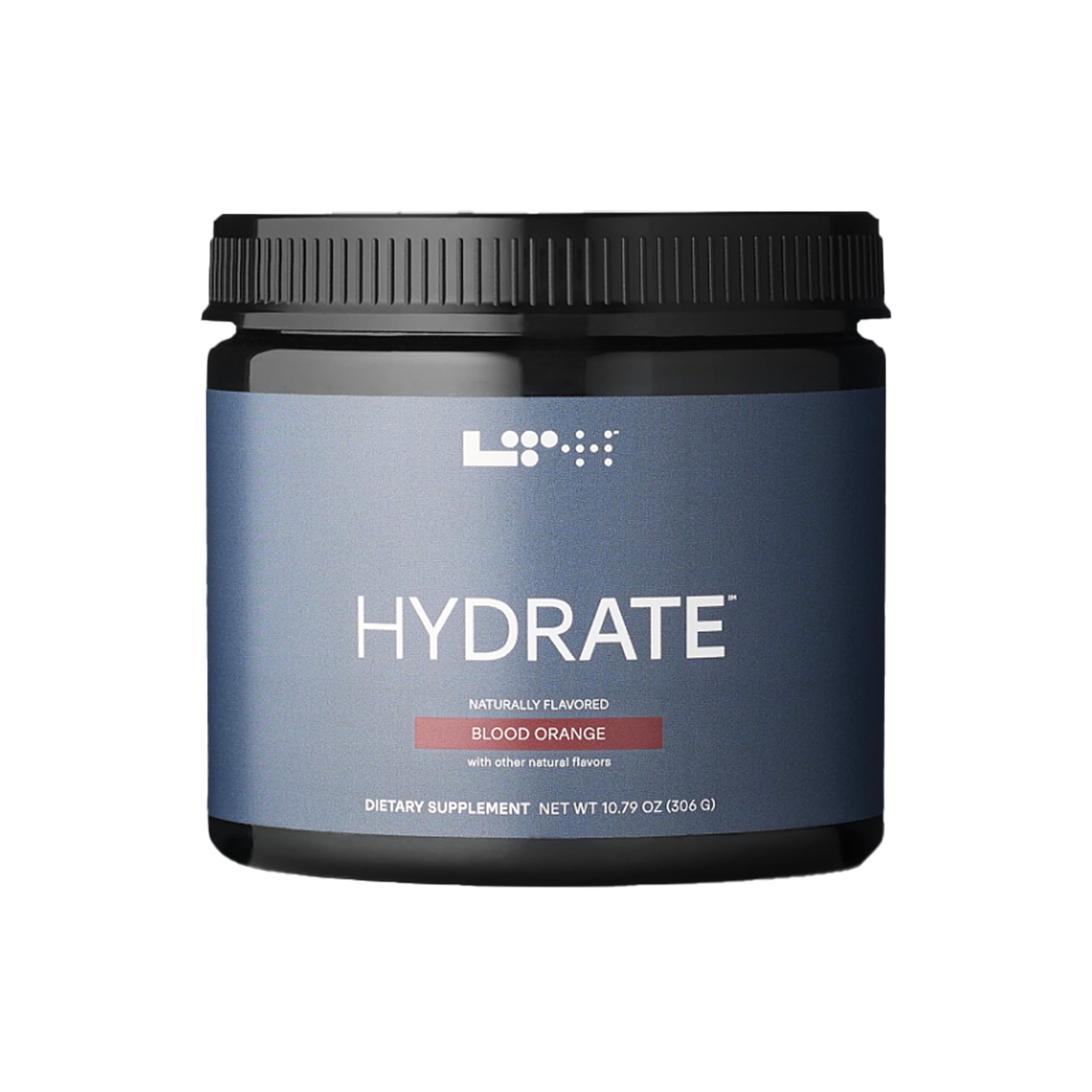LTH Hydrate powder tub with scoop for daily hydration.