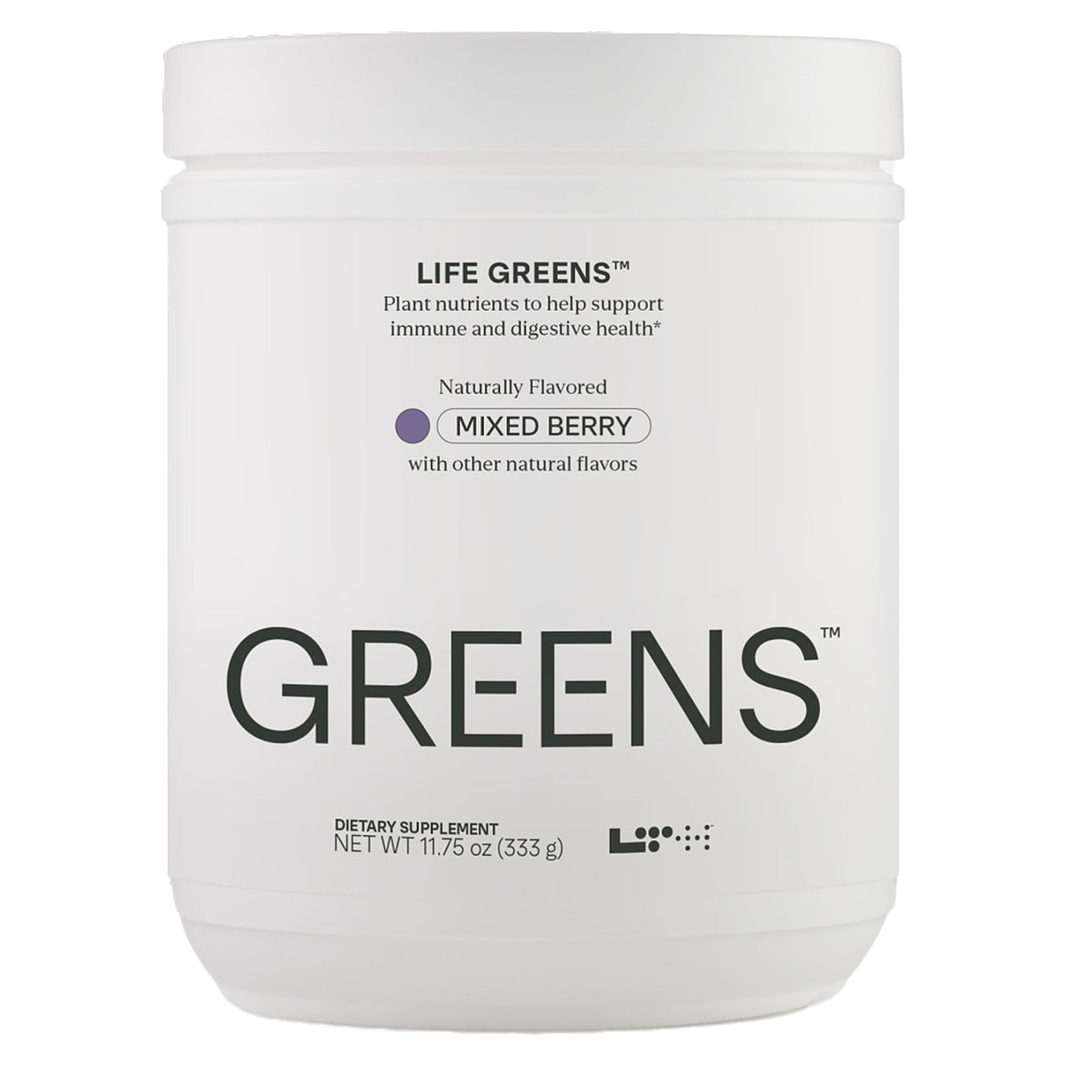 LTH Life Greens hero image featuring Mixed Berry flavor