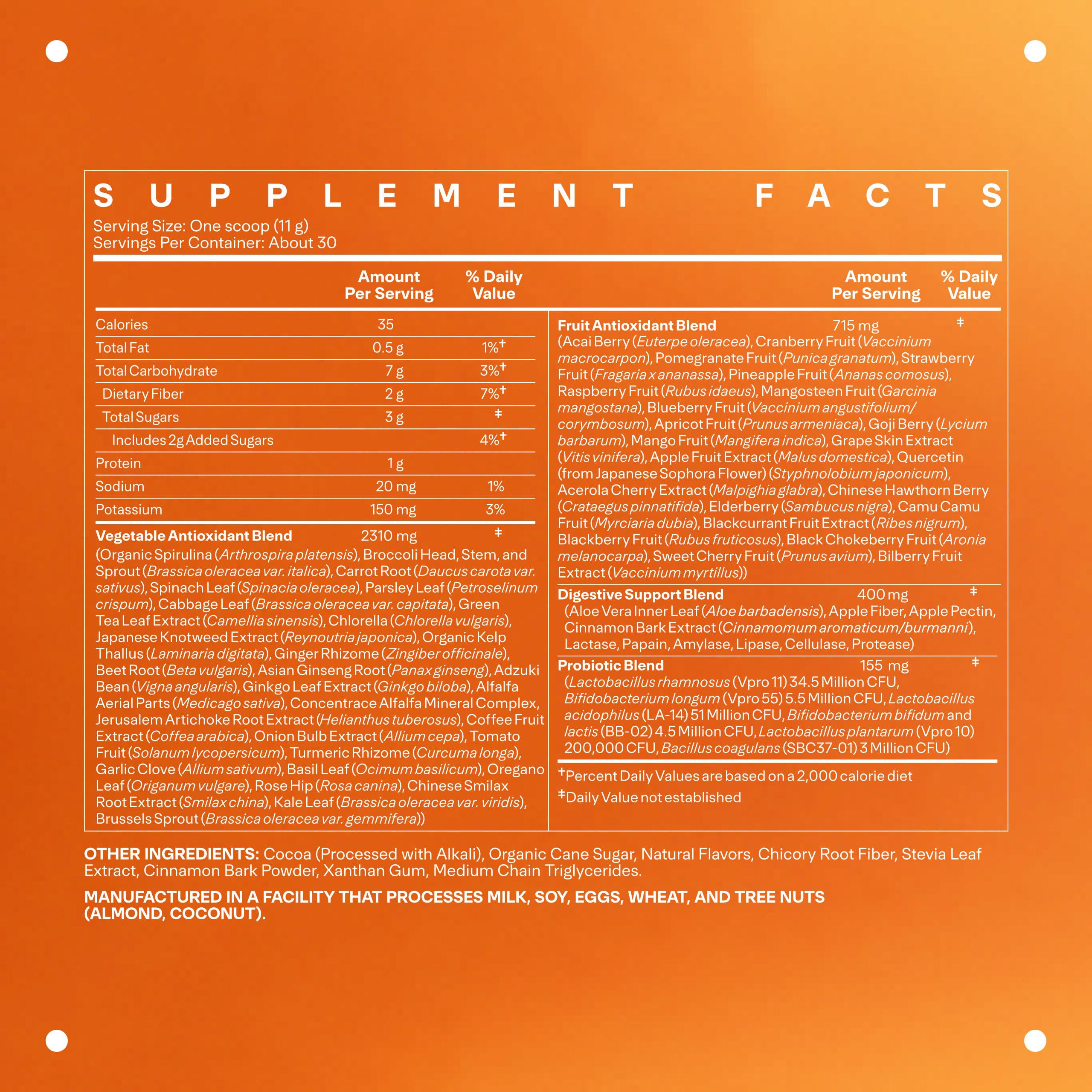 Immune support and probiotic blend in Life Greens