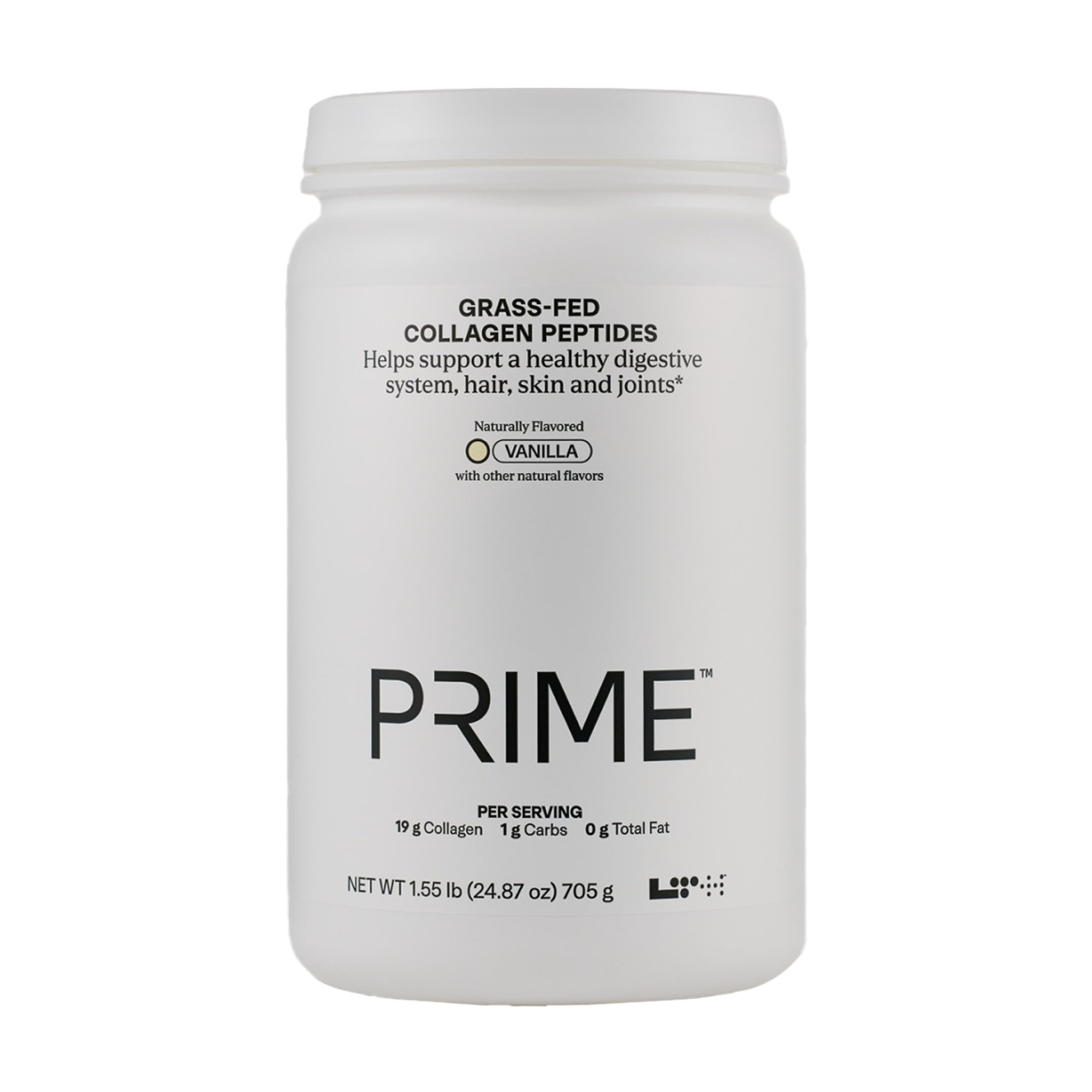 LTH Prime Collagen Peptides Vanilla tub with label