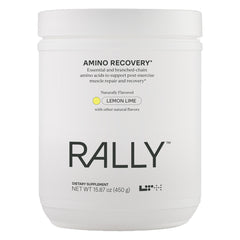 Bottle of LTH Rally Amino Recovery with label facing forward