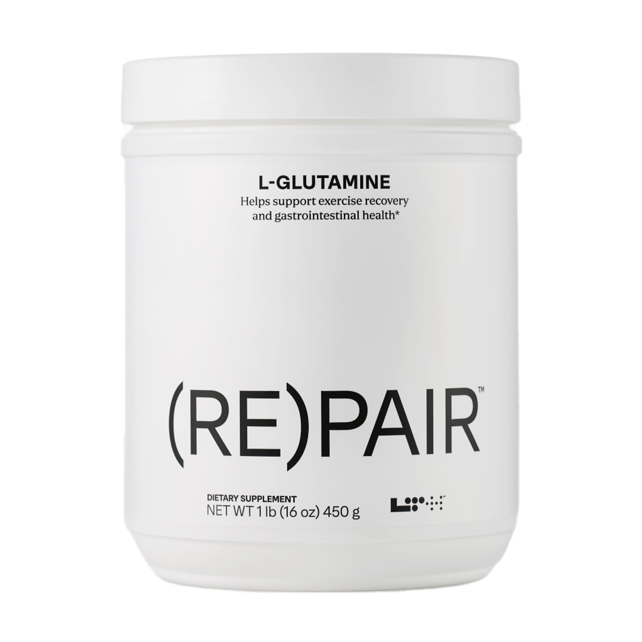 Bottle of LTH Repair L-Glutamine on a clean surface
