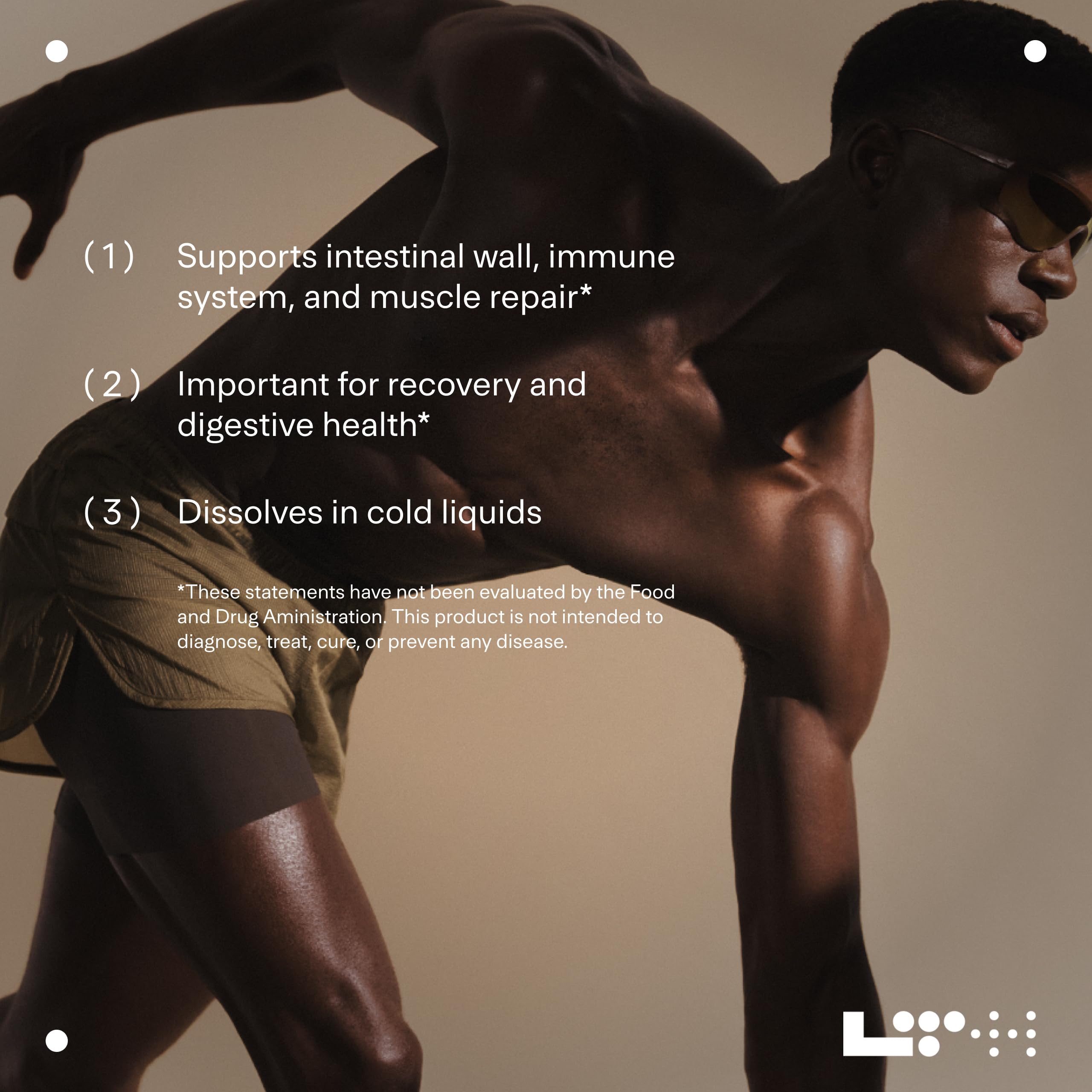 Supplement facts and ingredients panel for LTH Repair L-Glutamine