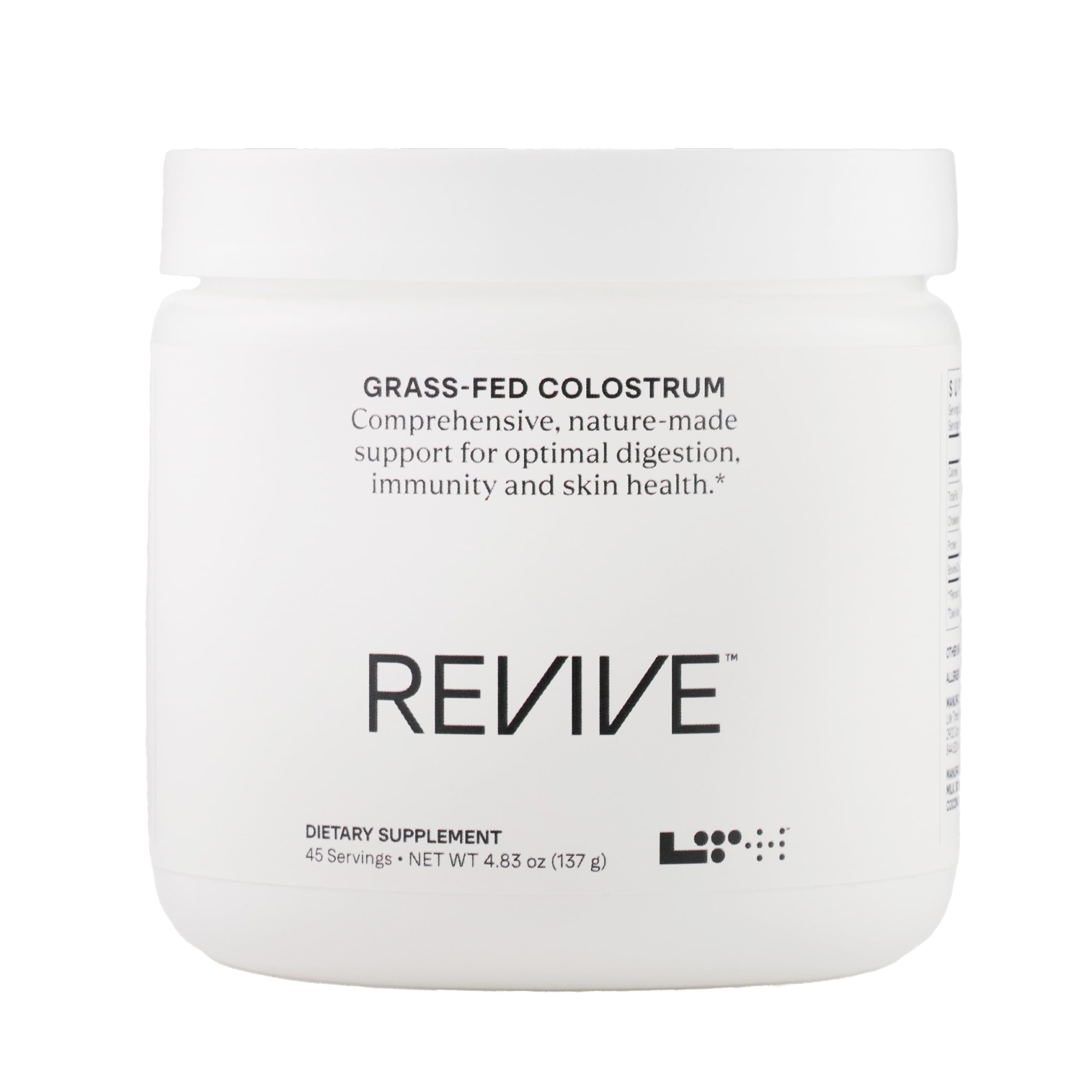 LTH Revive Grass-Fed Colostrum Powder 4.83 oz container