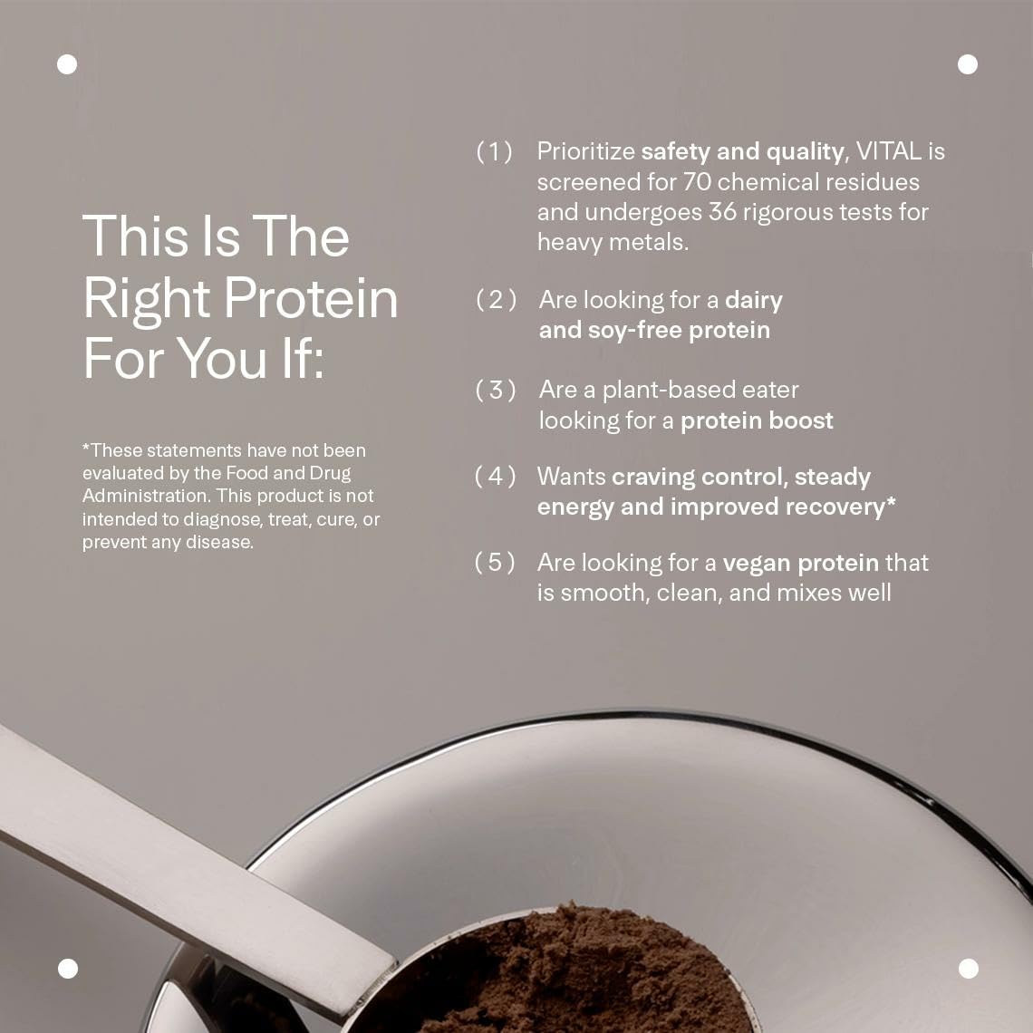 NSF-certified and third-party tested seals on packaging