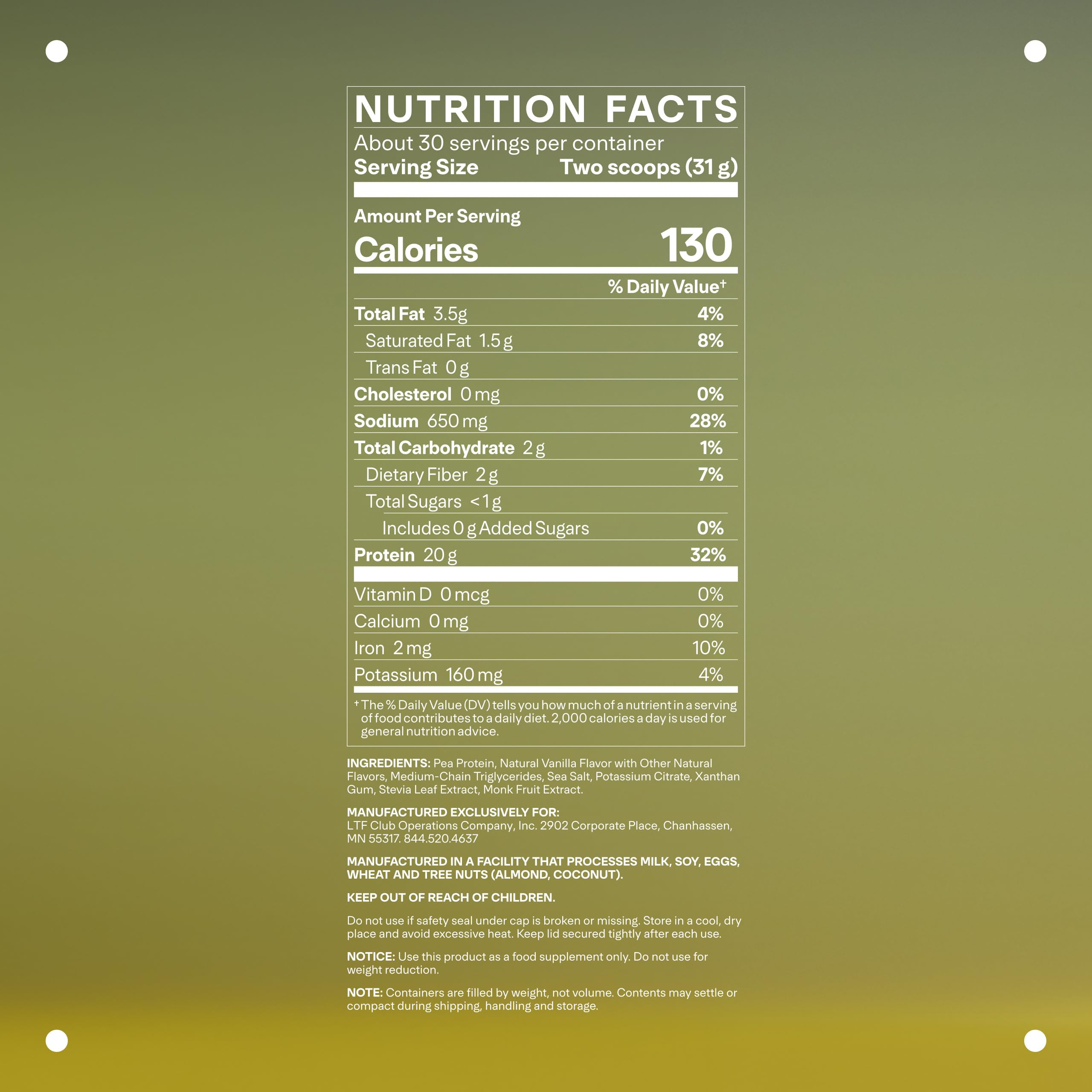 Creamy vanilla vegan protein shake being prepared with powder