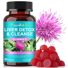 LTQXGT Liver Gummies Raspberry No Sugar 60-count bottle front view