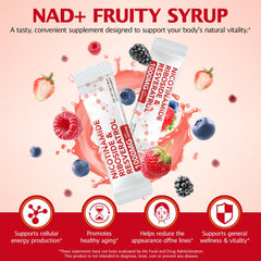 Serving teaspoon of NAD syrup fruit flavor